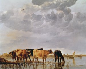 الأبقار في النهر ، c.1650
